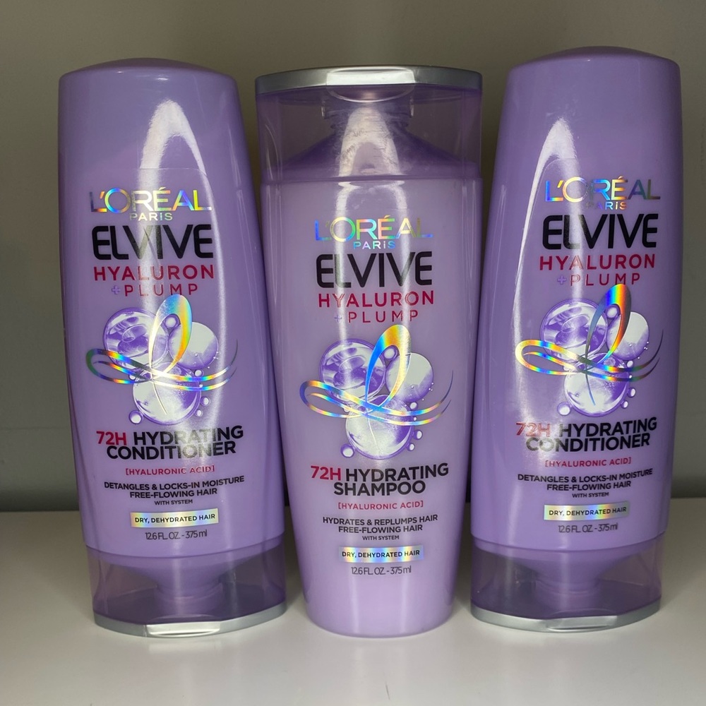 L’Oréal Elvive Hyaluron + Plump 72HR Hydrating Shampoo & Condition Set